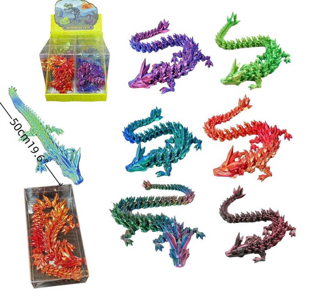 3D Printed Articulated 19" Crystal Dragon Assortment Toy Novelty OUT OF STOCK image