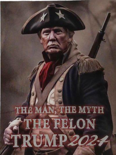 Trump 3.5 X 5" Sticker The Man, The Myth The Felon (TRST-2) image