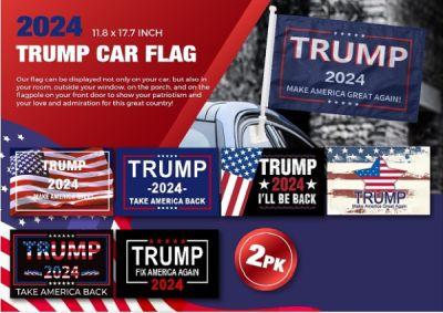 2 Pack Assorted Trump Economy Car Flags (24 Flags) (TRCF-46156) image