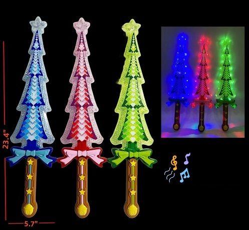 Christmas LED Light Sword Christmas Tree with Music 28" image