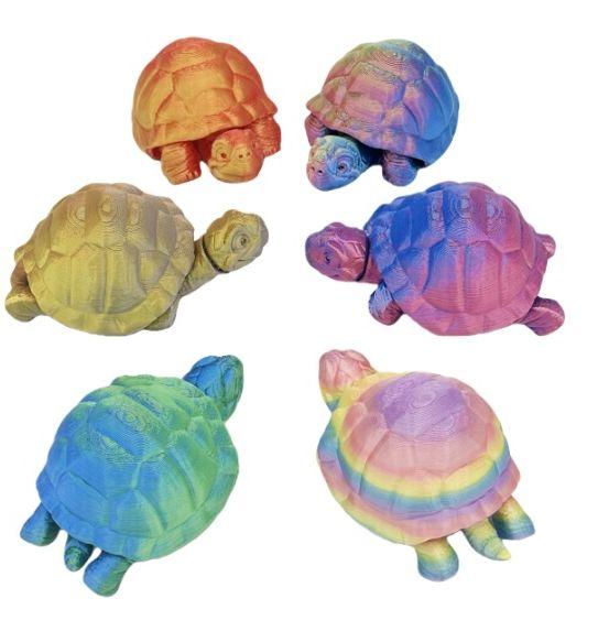 3D Printed Articulated 4" Turtle Toy Novelty Assorted (3D801235) image