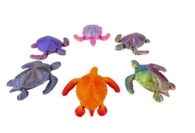 3D Printed Articulated 6" Turtle Toy Novelty Assorted (3D801223) image