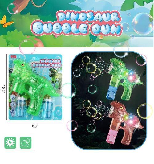 Bubble Gun - Lighted Colorful Dinosaur Super Bubble (BG-5326) image