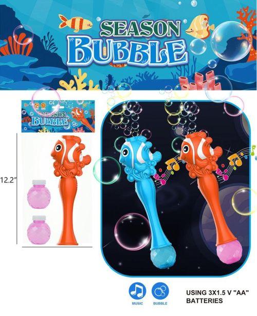 Bubble Gun - Light & Sound Colorful Clownfish Super Bubble (BG-5335) image
