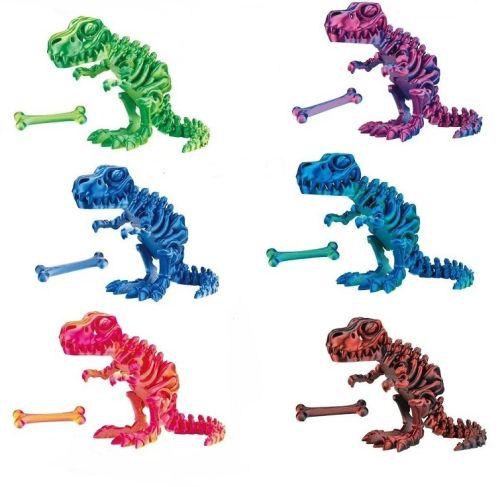 3D Printed Articulated T-Rex Dinosaur with Bone 6" (3D-060) OUT OF STOCK image