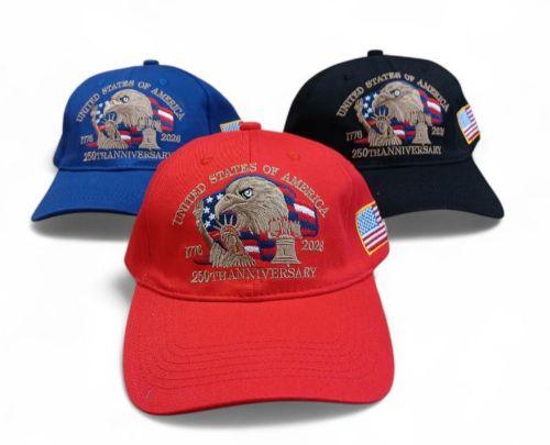 250th Anniversary Embroidered Economy Hat Assorted (HAT50) image