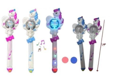 LED Musical 15" Unicorn Spinner 6 Wands (2576) image