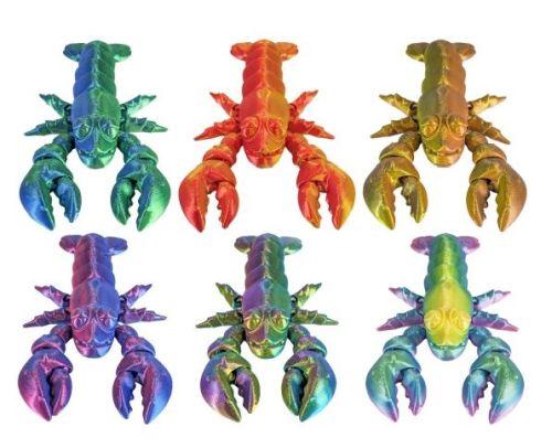 3D Printed Articulated 6" Multi-Colored Lobster Toy Novelty Assorted (3D801185) image