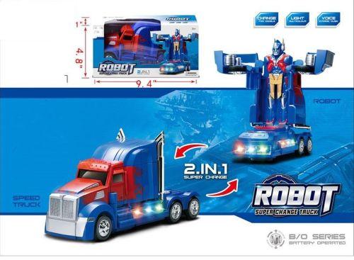 Battery Operated Bump & Go Transformer Truck Car (FW2036A) image