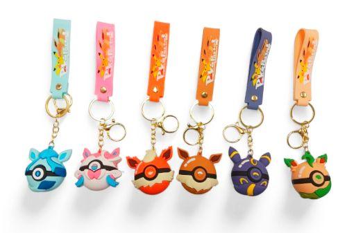 PVC Keychain 3" Poke Ball Assortment Backpack Charm (AL0158) image