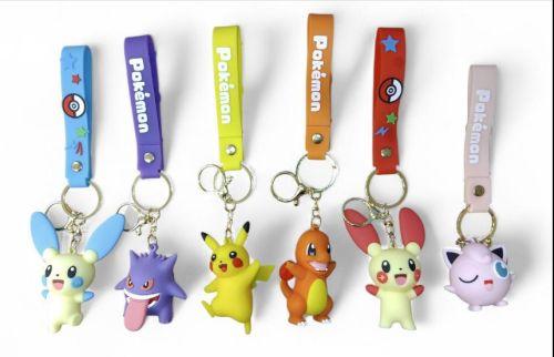 PVC Keychain 3" Pokemon Assortment Backpack Charm (8090) image