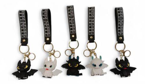 PVC Keychain 3" Toothless & Light Fury Assortment Backpack Charm (AL0143) image