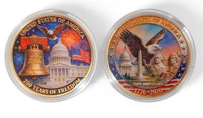 250th Anniversary of the USA Coin Full Color Style #4 (GC4) image