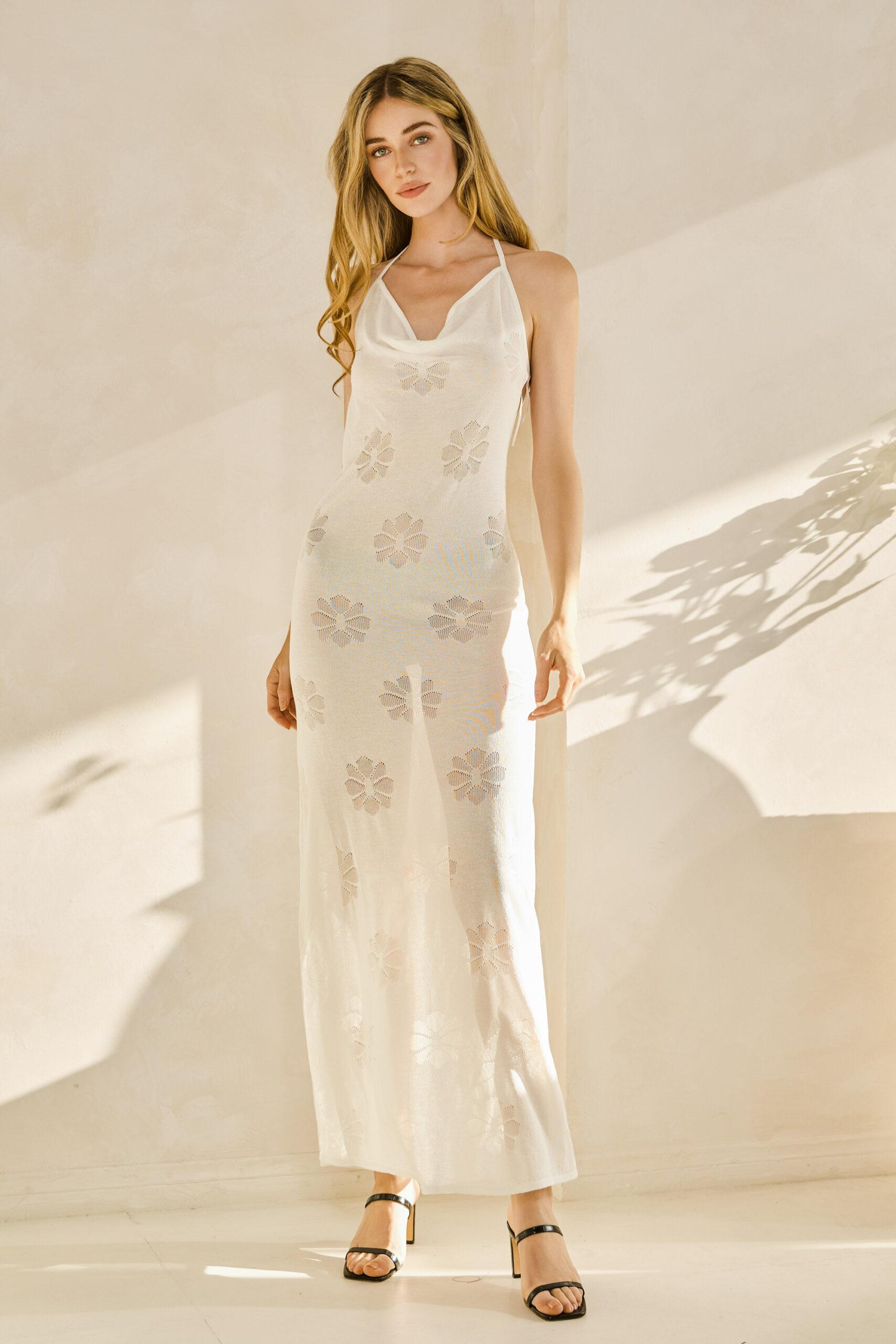 MDS1480 - Sheer halterneck maxi dress image