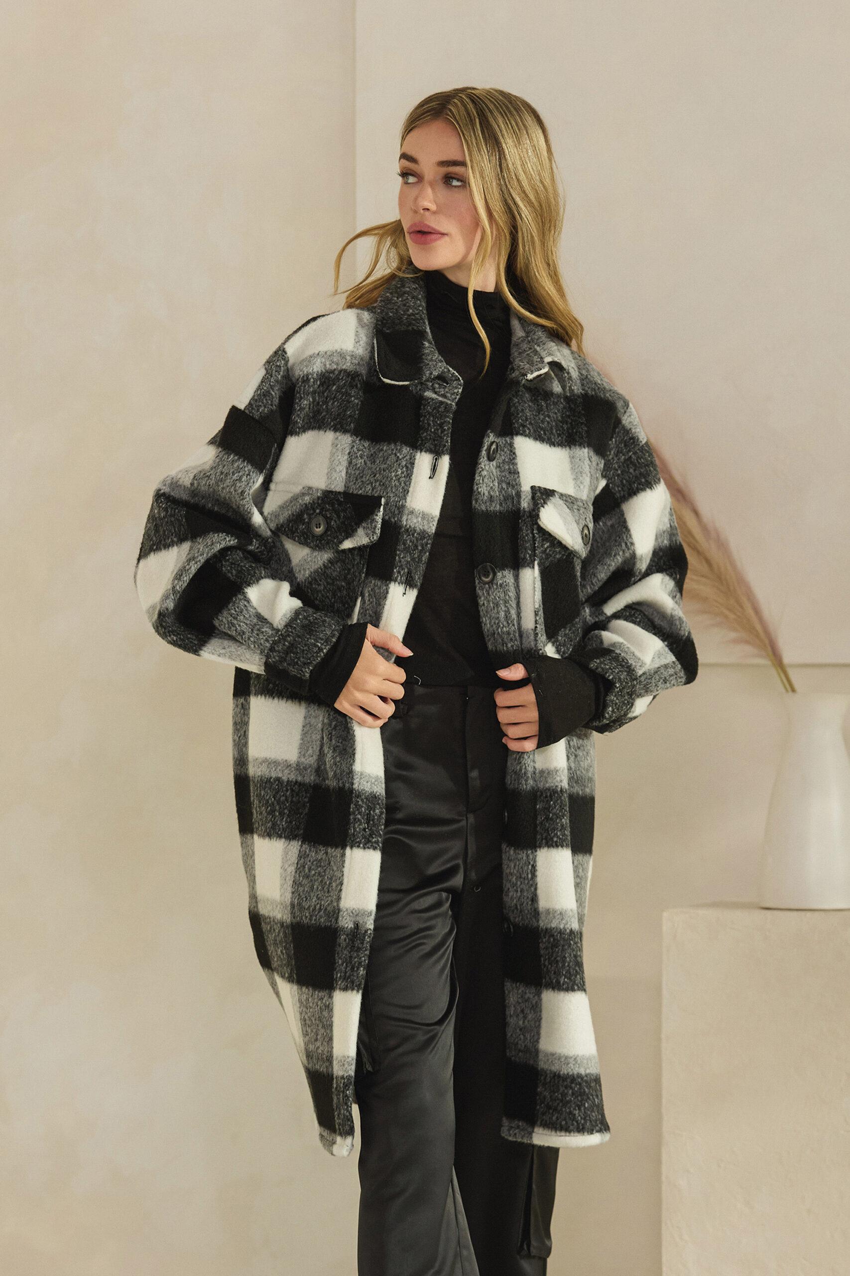 MJ1198 - Brushed long coat image