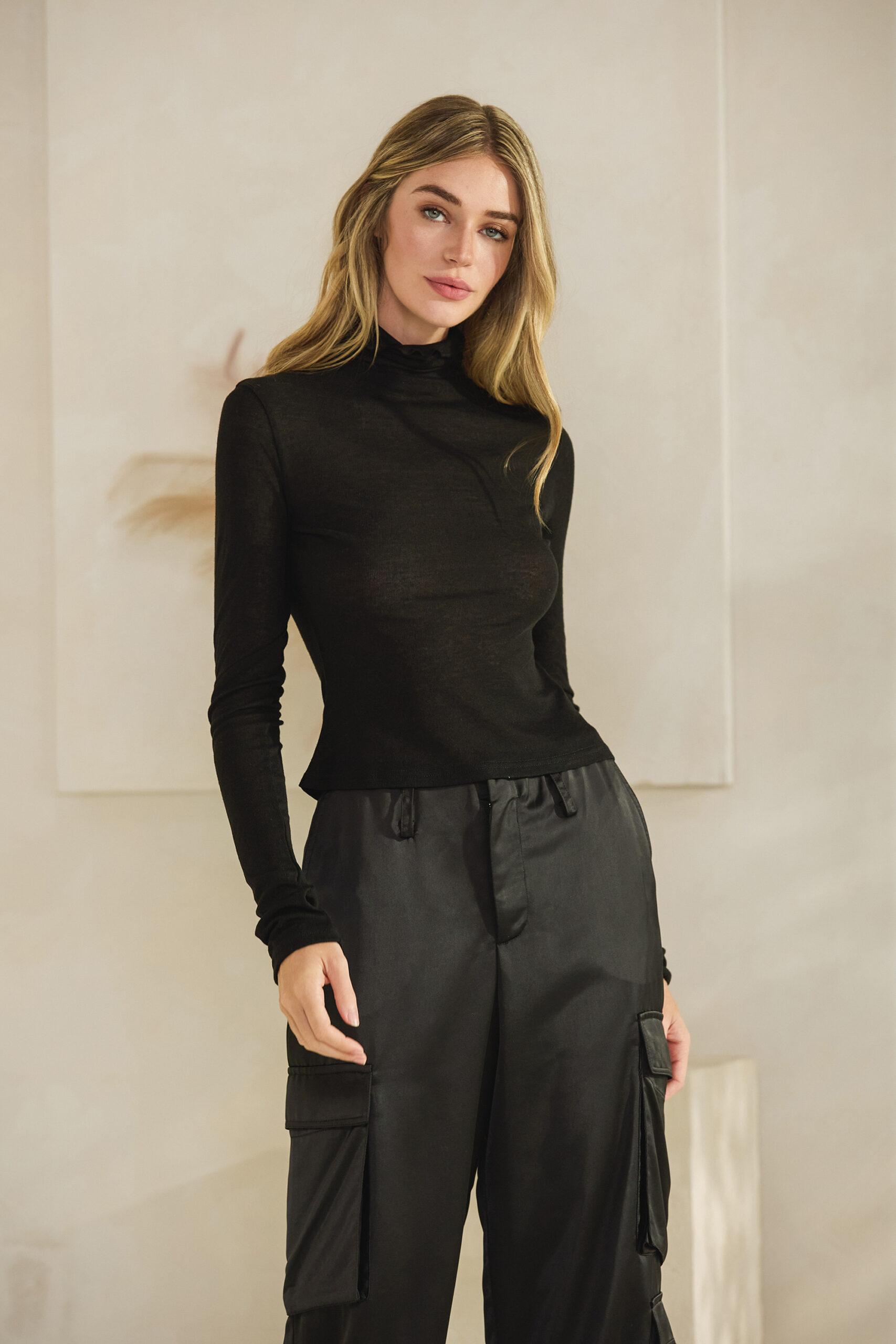 MT1193 - Long sleeve turtleneck top image