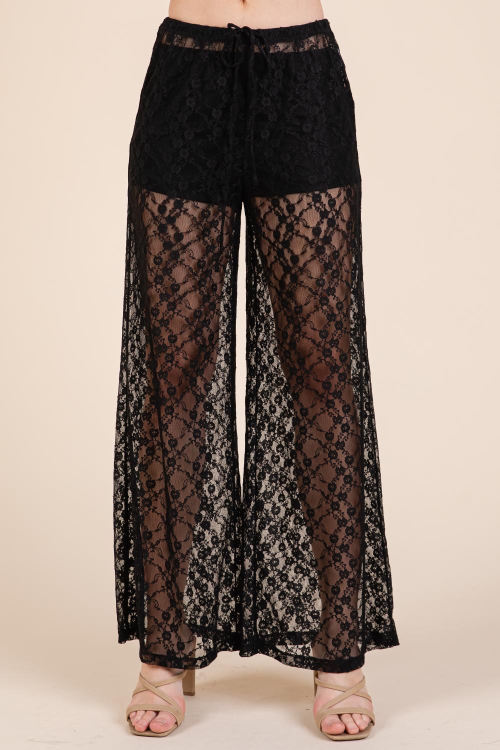 MB2374 - Wide leg lace pants image