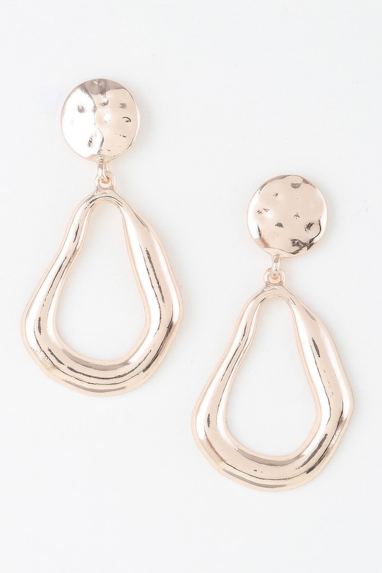 Abstract shiny teardrop earrings image