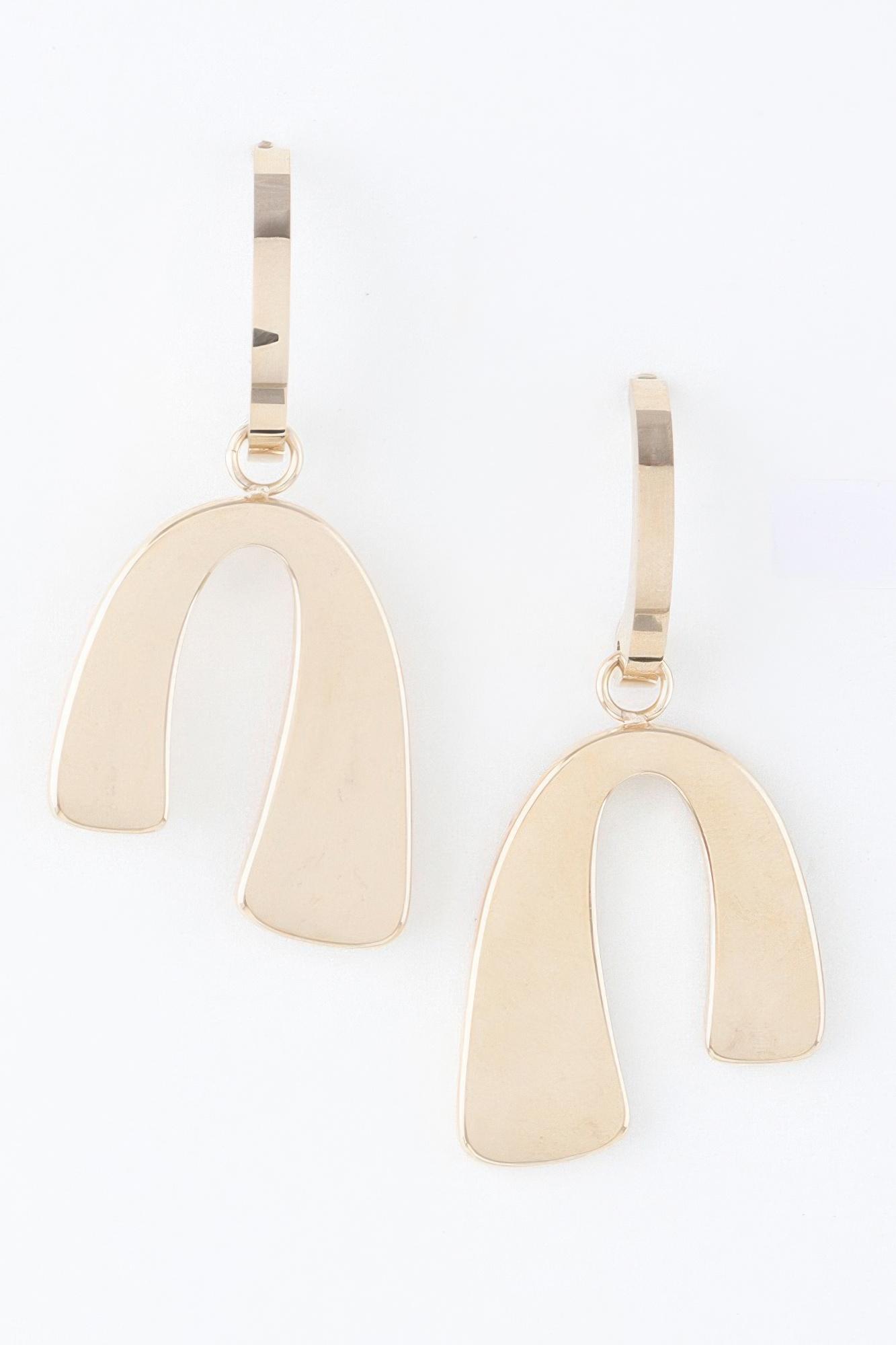 Abstract arch drop earrings image