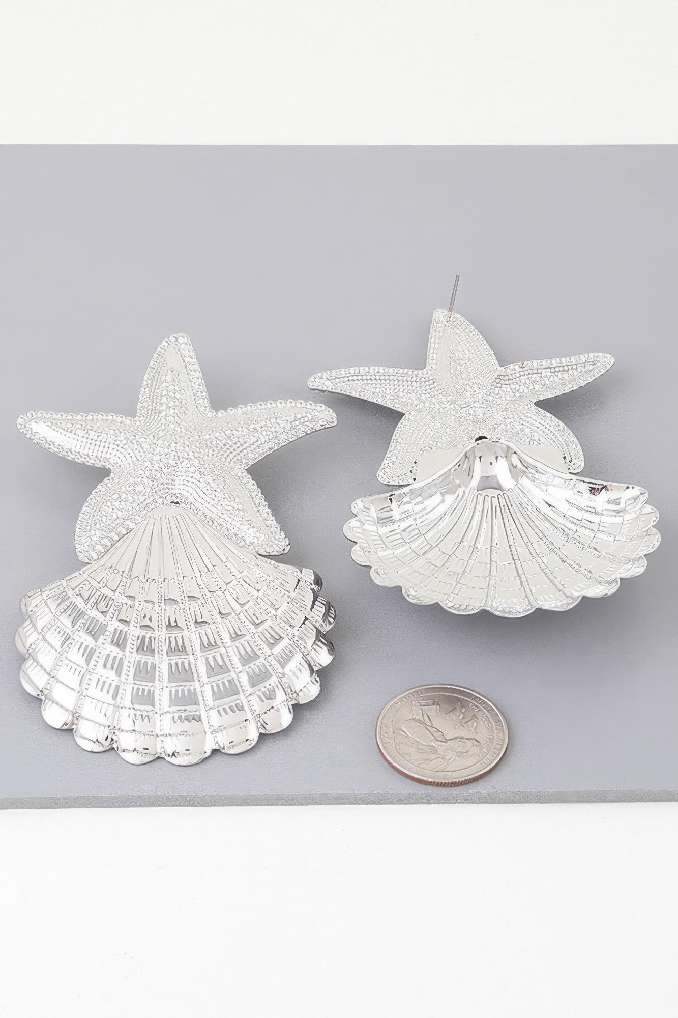 Clam n starfish earrings image