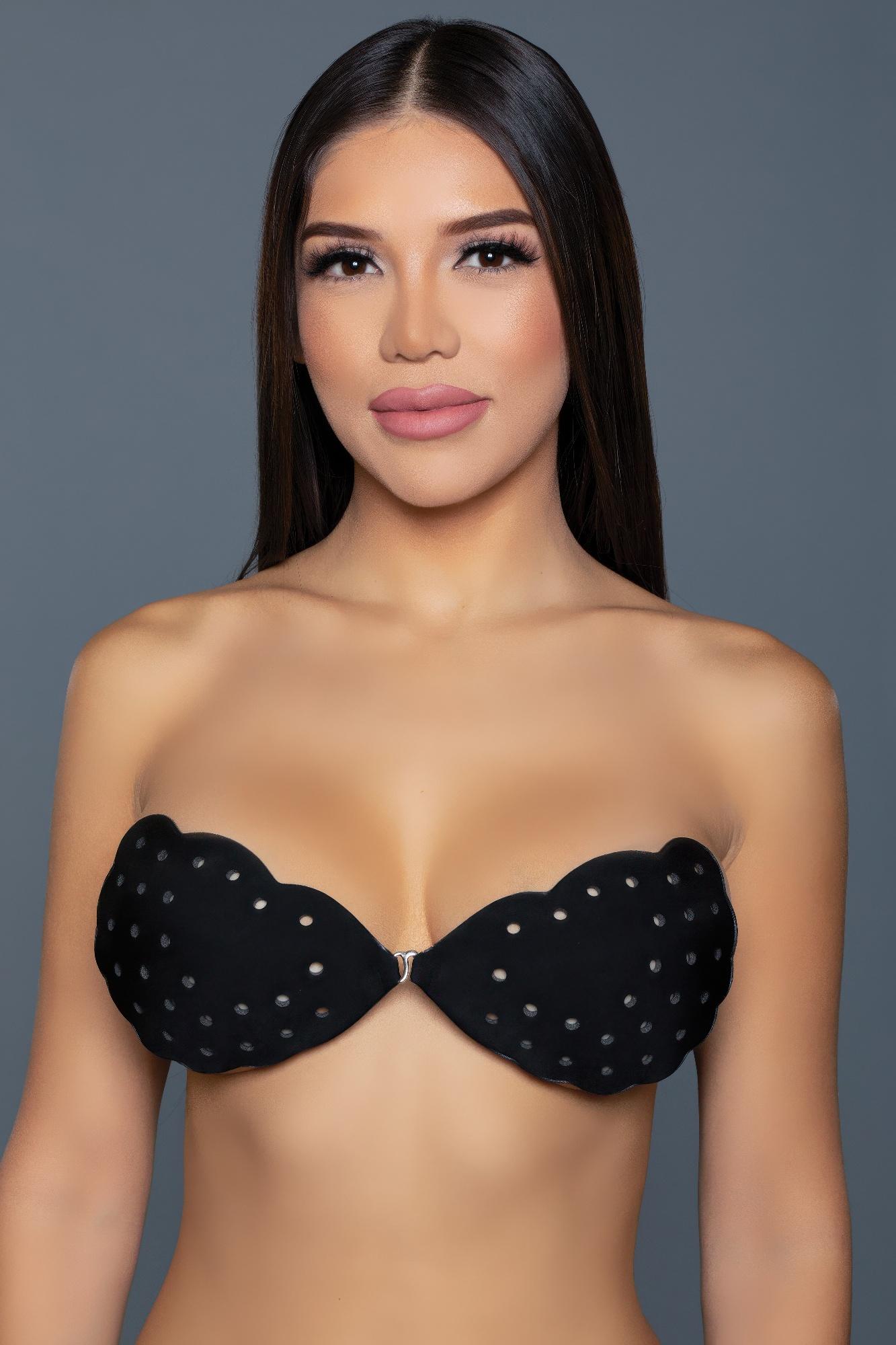 Scalloped edge bra adhesive image