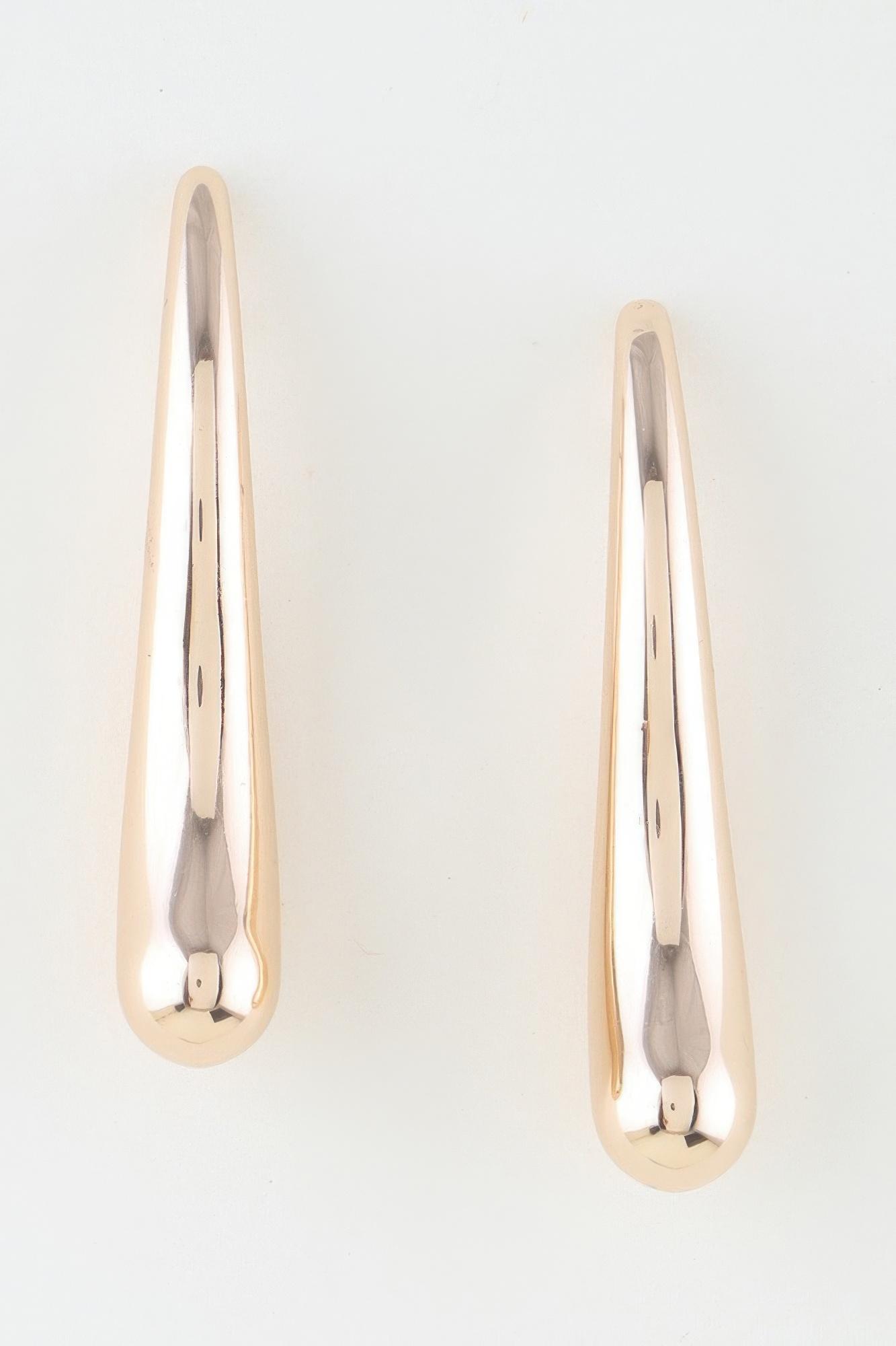 Abstract wave teardrop earrings image