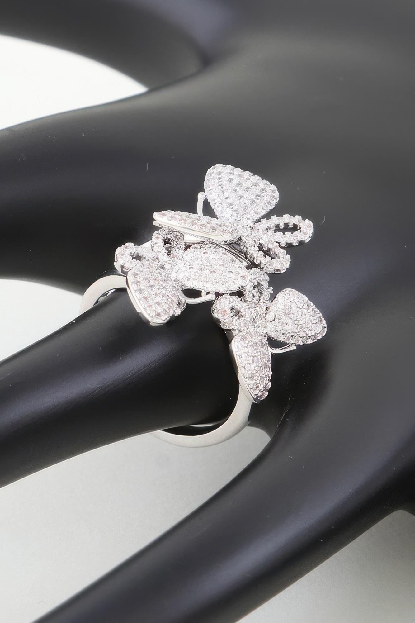 Bejeweled butterfly wrap ring image