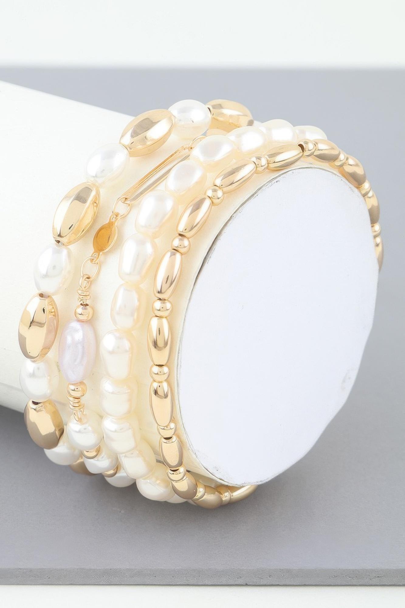 Multi Oval Stone Beaded Bracelet image