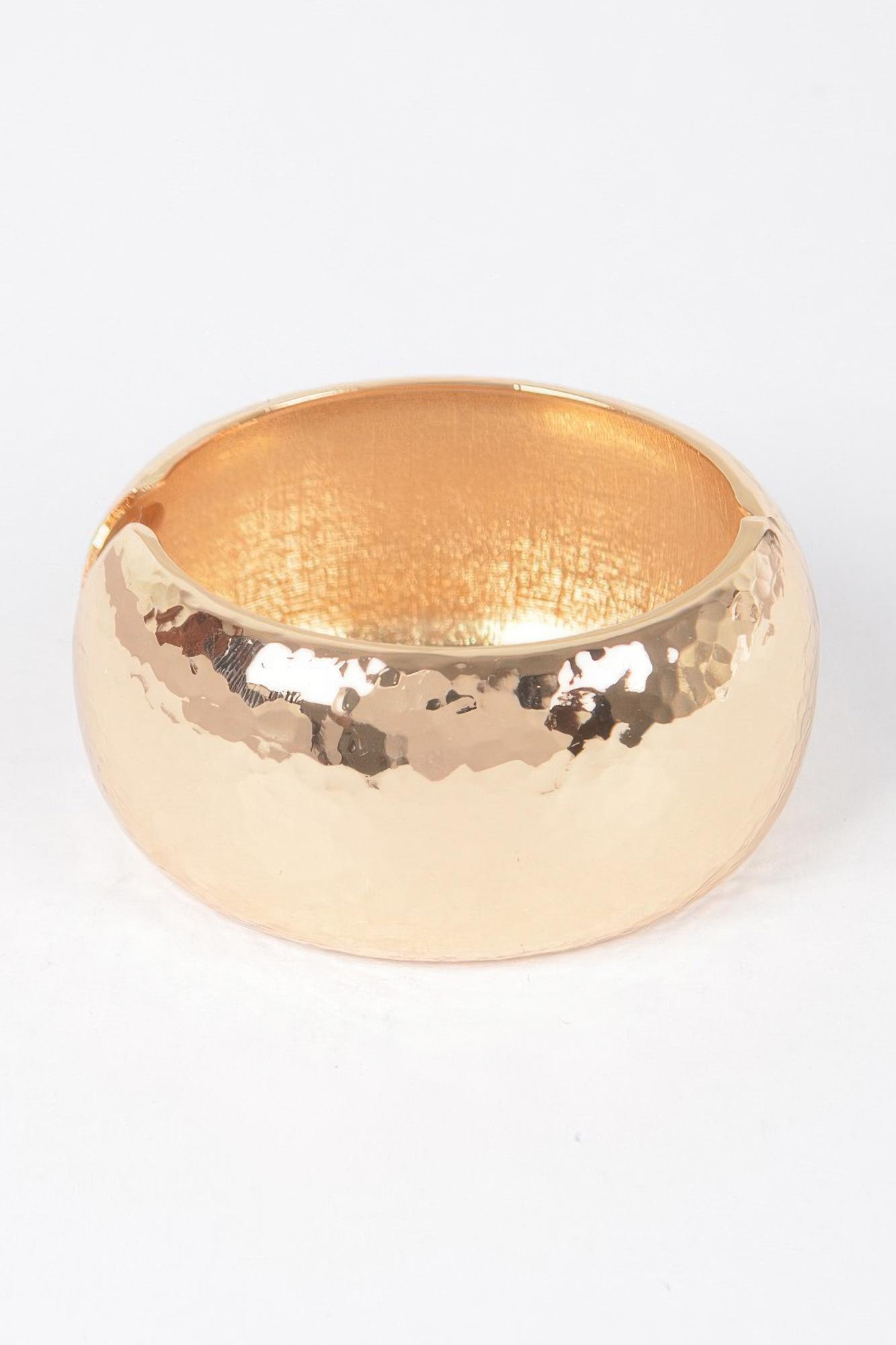 Hammered Metal Bangle Bracelet image