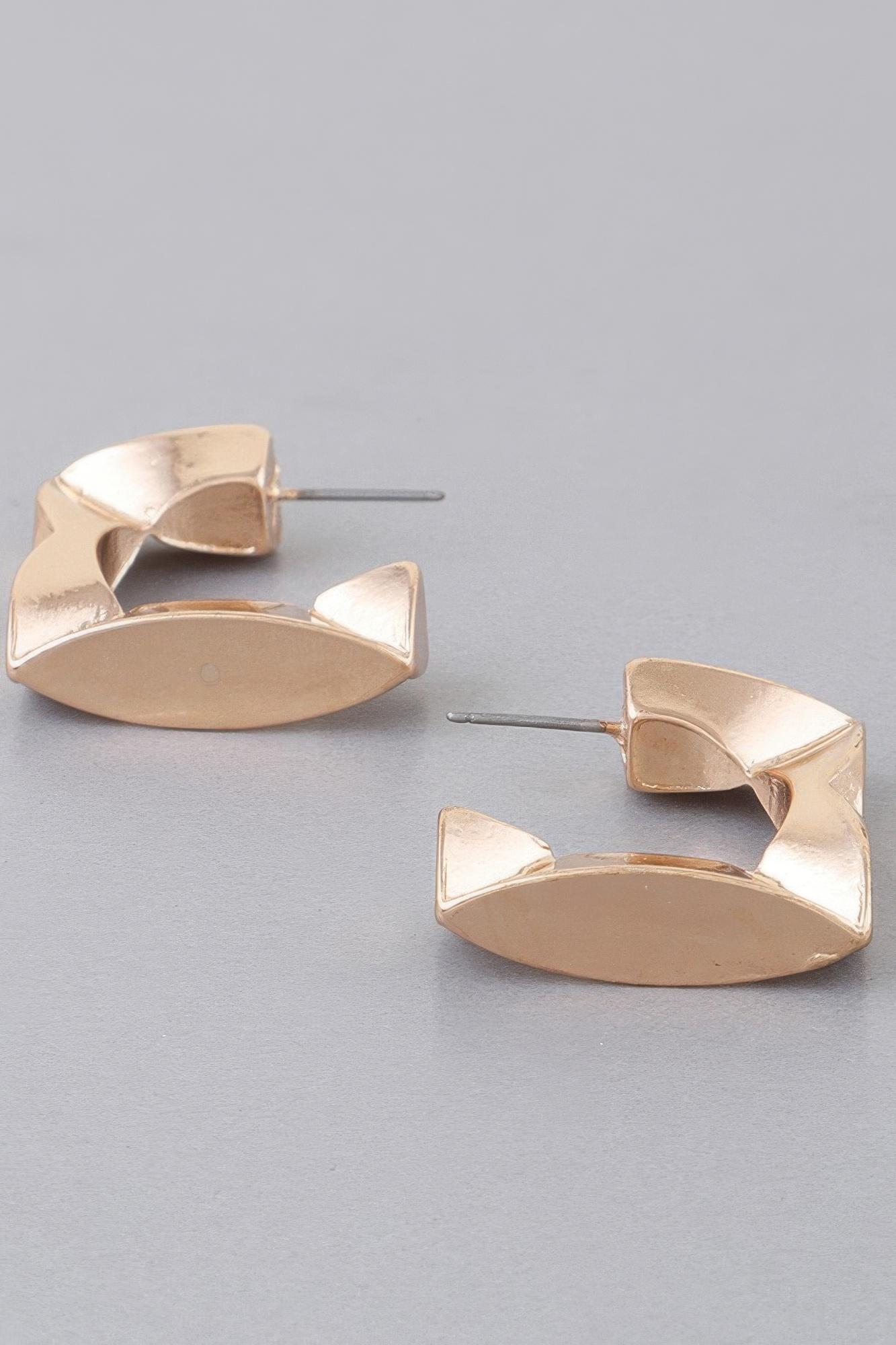 Geometric Cubic Hoop Earrings image