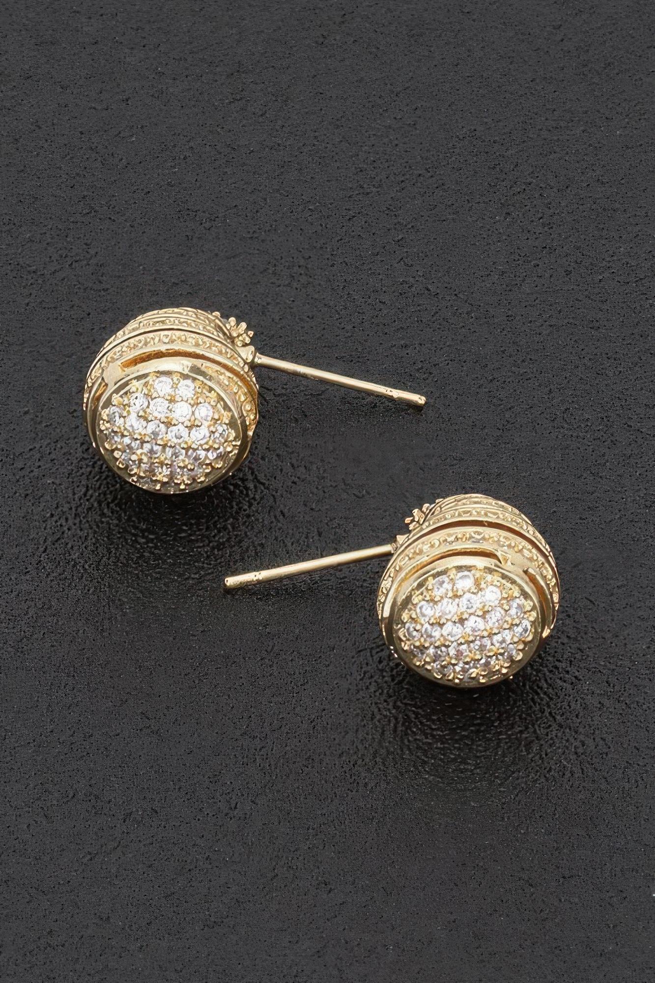 Rhinestone Metal Tear Drop Earring image