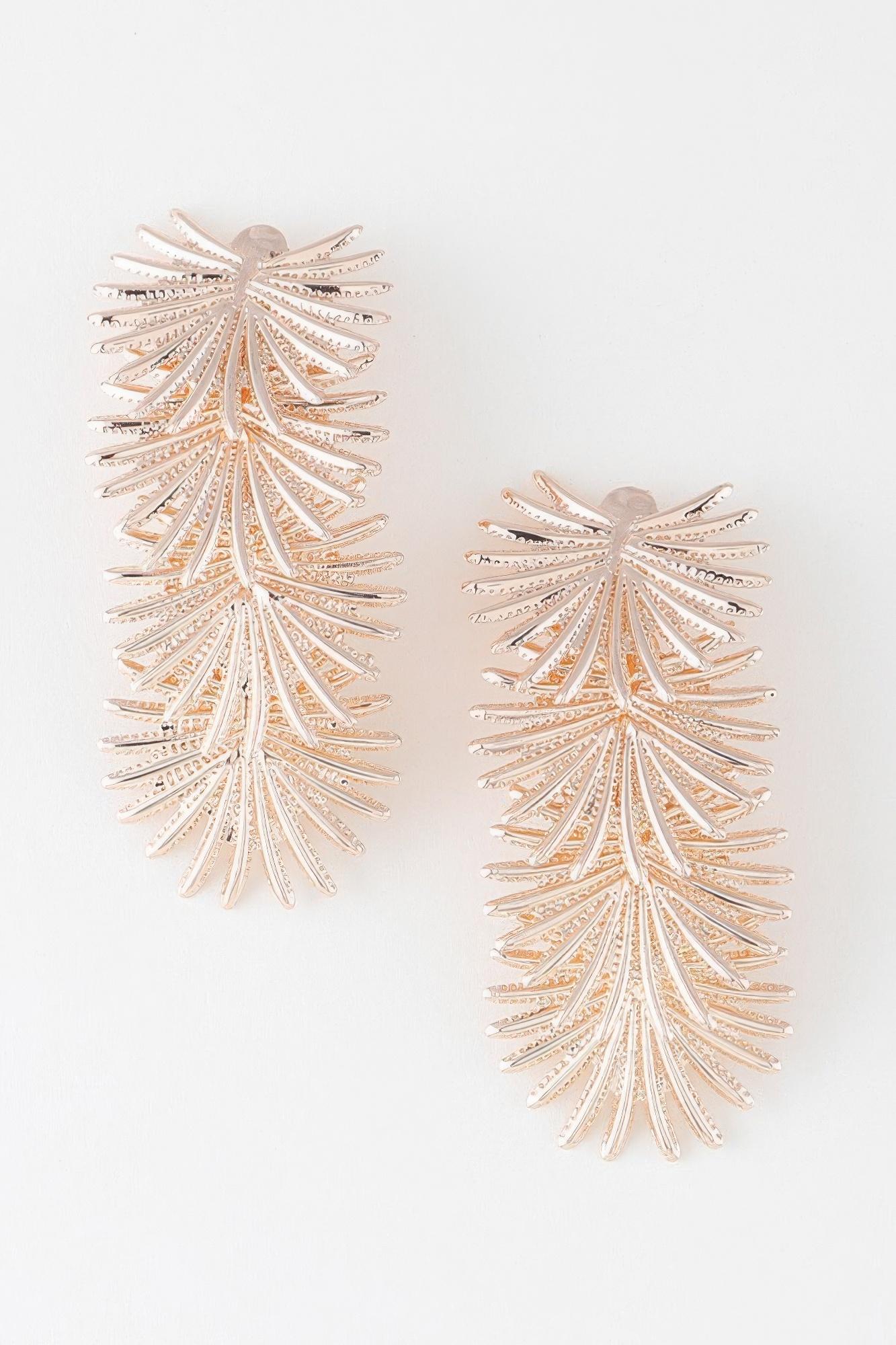 Multi Flare Leaf Drop Earrings image