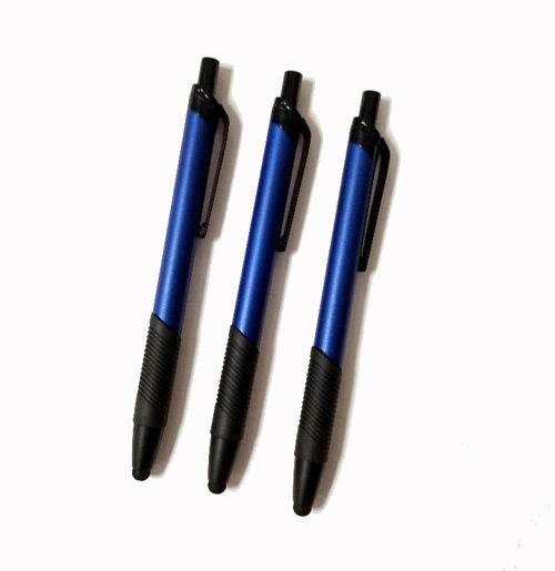 Blue Alloy Style Metal Pen with Bottom Stylus - #55838 image