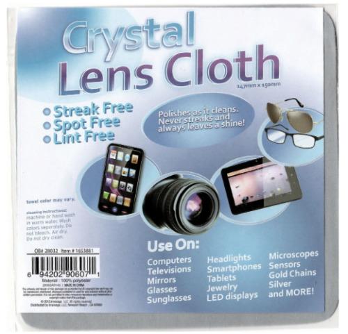 Bulk Sale - Crystal Lens Cloth - High Quality Washable Reusable Lens Cloth image