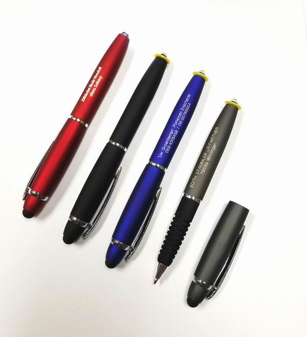 Misprint "Axis" Light Stylus Metal Pens w/ LED Flashlight image