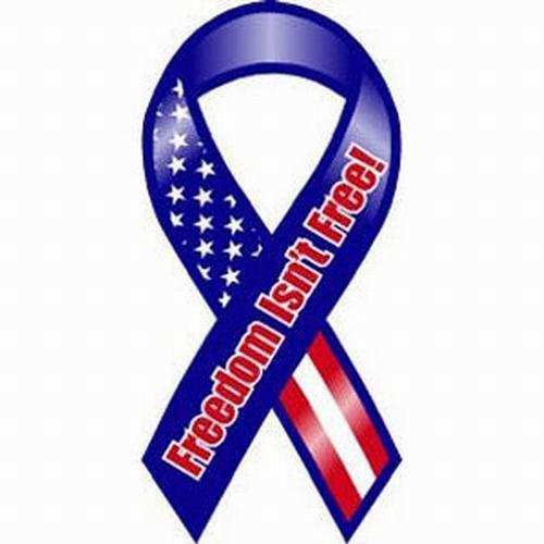 Freedom Isn't Free Red, White & Blue 8" Inside Static Cling (Made in the USA) - Item #I-LR-SSFR