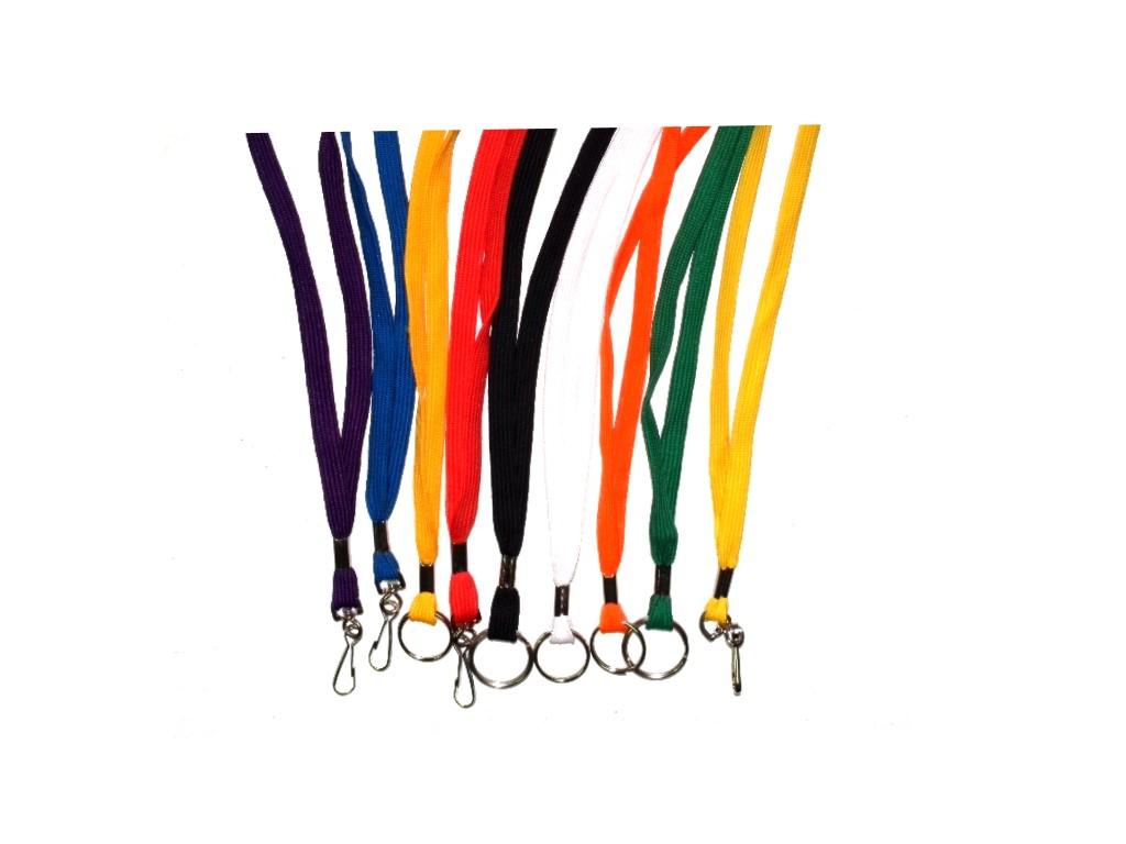 1/4" Flat Cord Lanyards - Assorted Colors - Item #6767 image