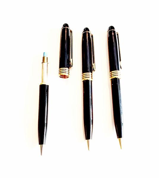 Heavy Duty Executive Knight - Style Metal Mechanical Pencil with Eraser - Black image