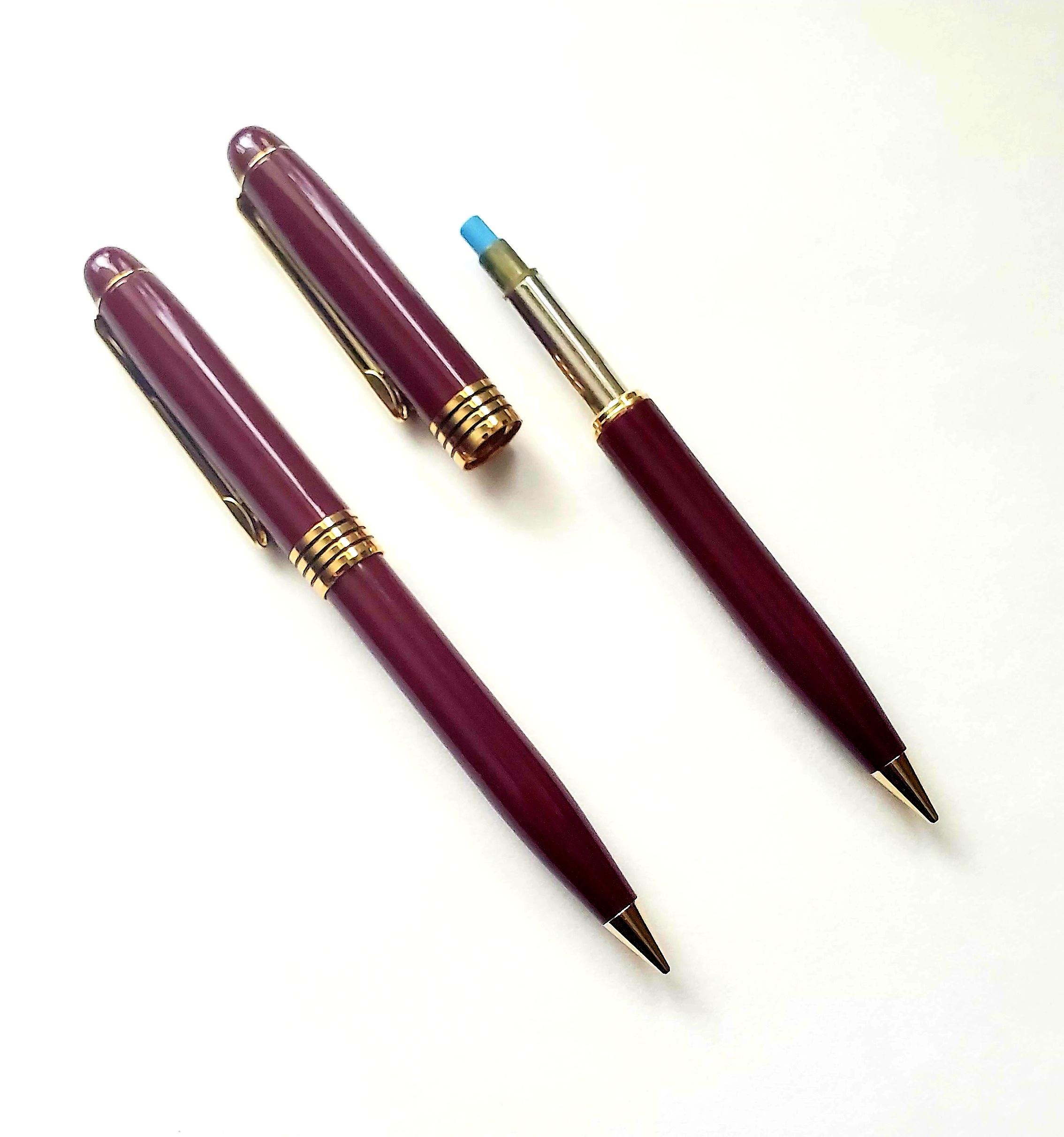 Heavy Duty Executive Knight - Style Metal Mechanical Pencil With Eraser - Burgundy image