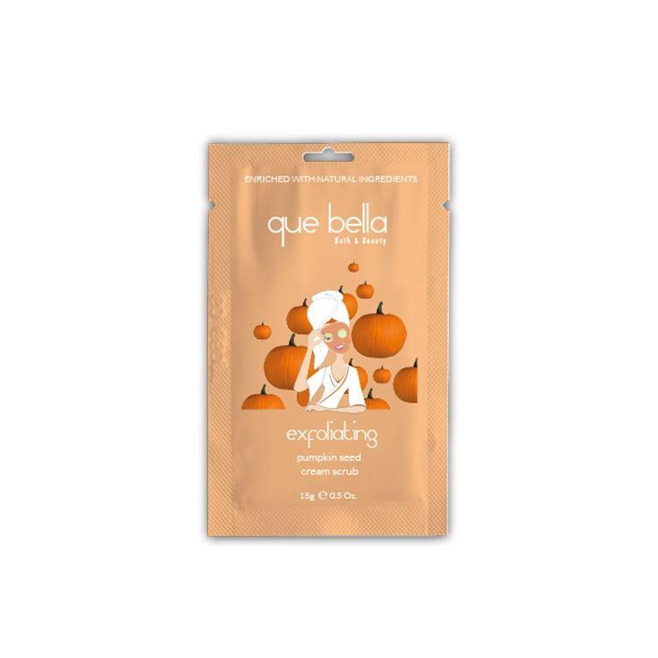 Que Bella exfoliating Pumpkin seed Cream Scrub 0.5oz image