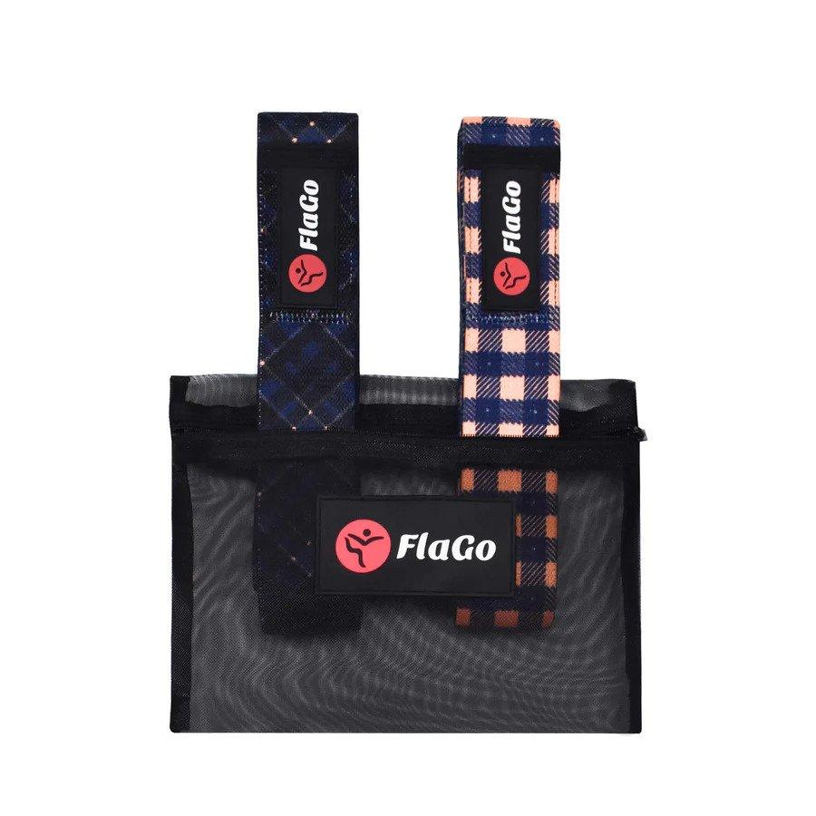 FlaGo Fitness Set of 2 Fabric Long Powerbands - 2 Resistance Levels- Item #5424 image