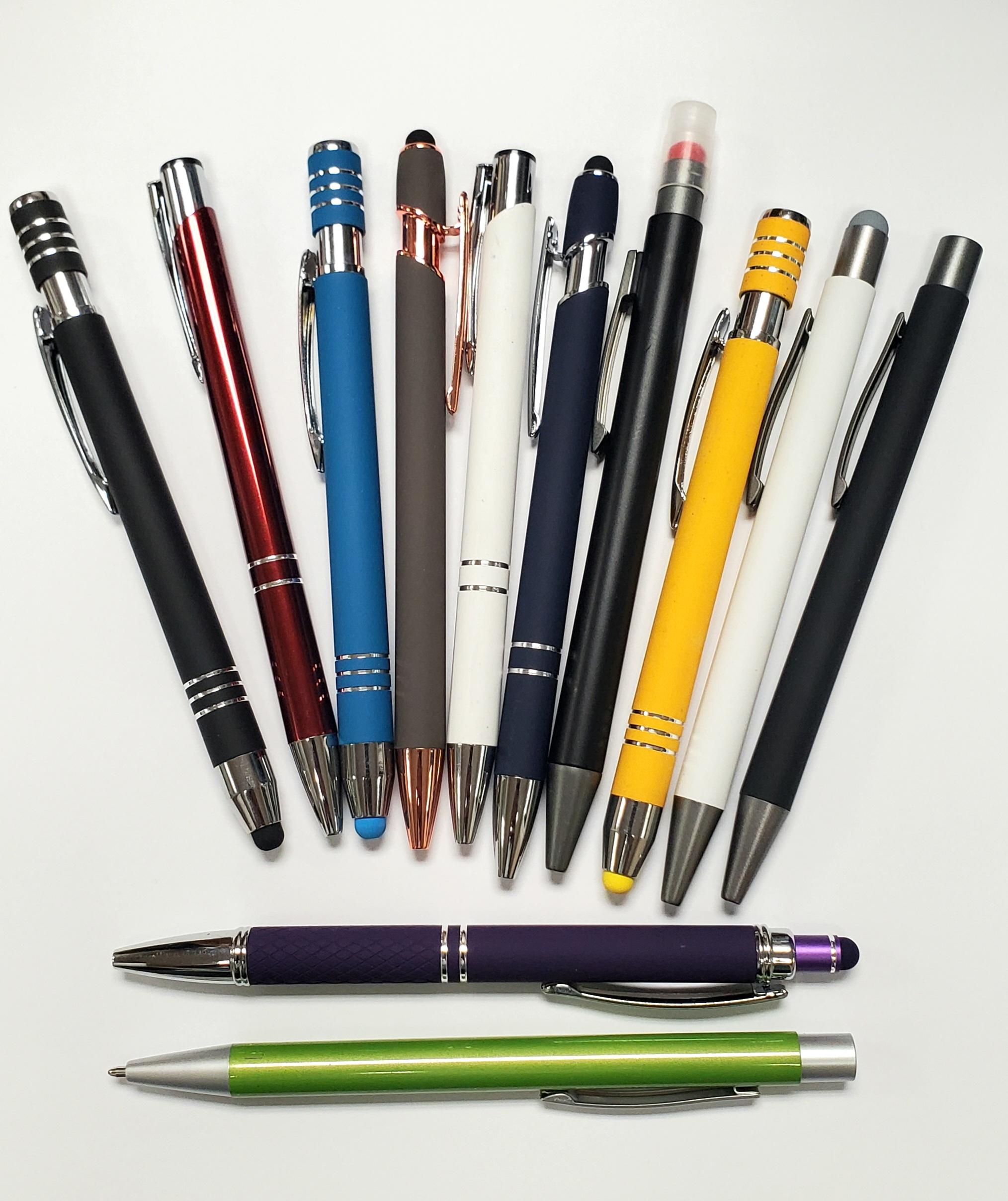 Bulk Lot Of Assorted Blank METAL Retractable Pens - Item #5480 image