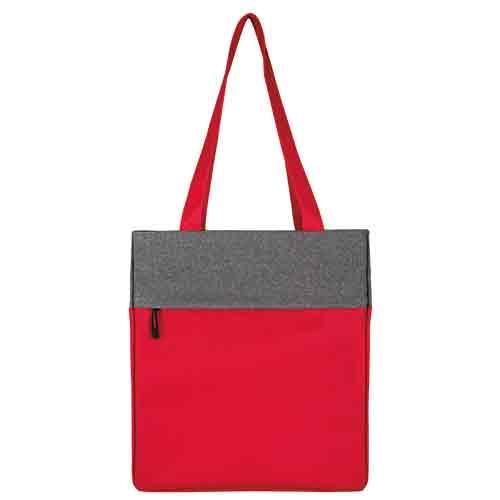Two-Tone Colorblock Computer Tote - Red - Item #128333red image