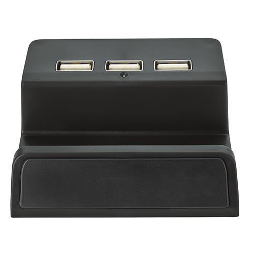 Light-Up Logo USB Hub and Mobile Stand - Black - Item #128700black image