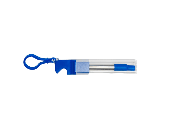 Telescoping Straw with Bottle Opener - Blue - Item #151706blue image