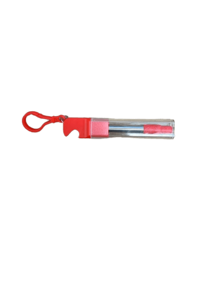 Telescoping Straw with Bottle Opener - Red - Item #151707red image