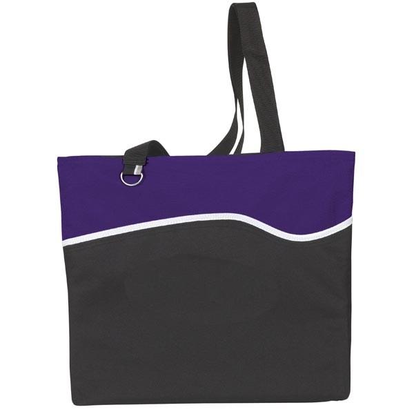 Wave Runner Tote with a D Ring- Purple - Item #17203purple image