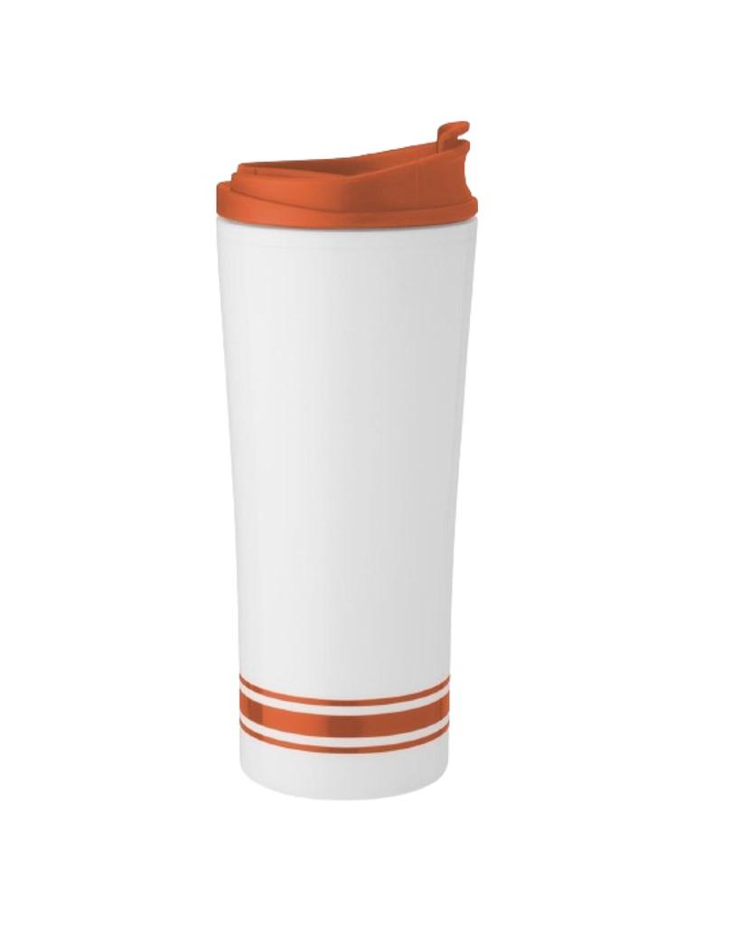 Snugz - Tira Stripe Tumbler - Insulated - 16 Oz. - Orange - Item #6452 TM3701-OR image