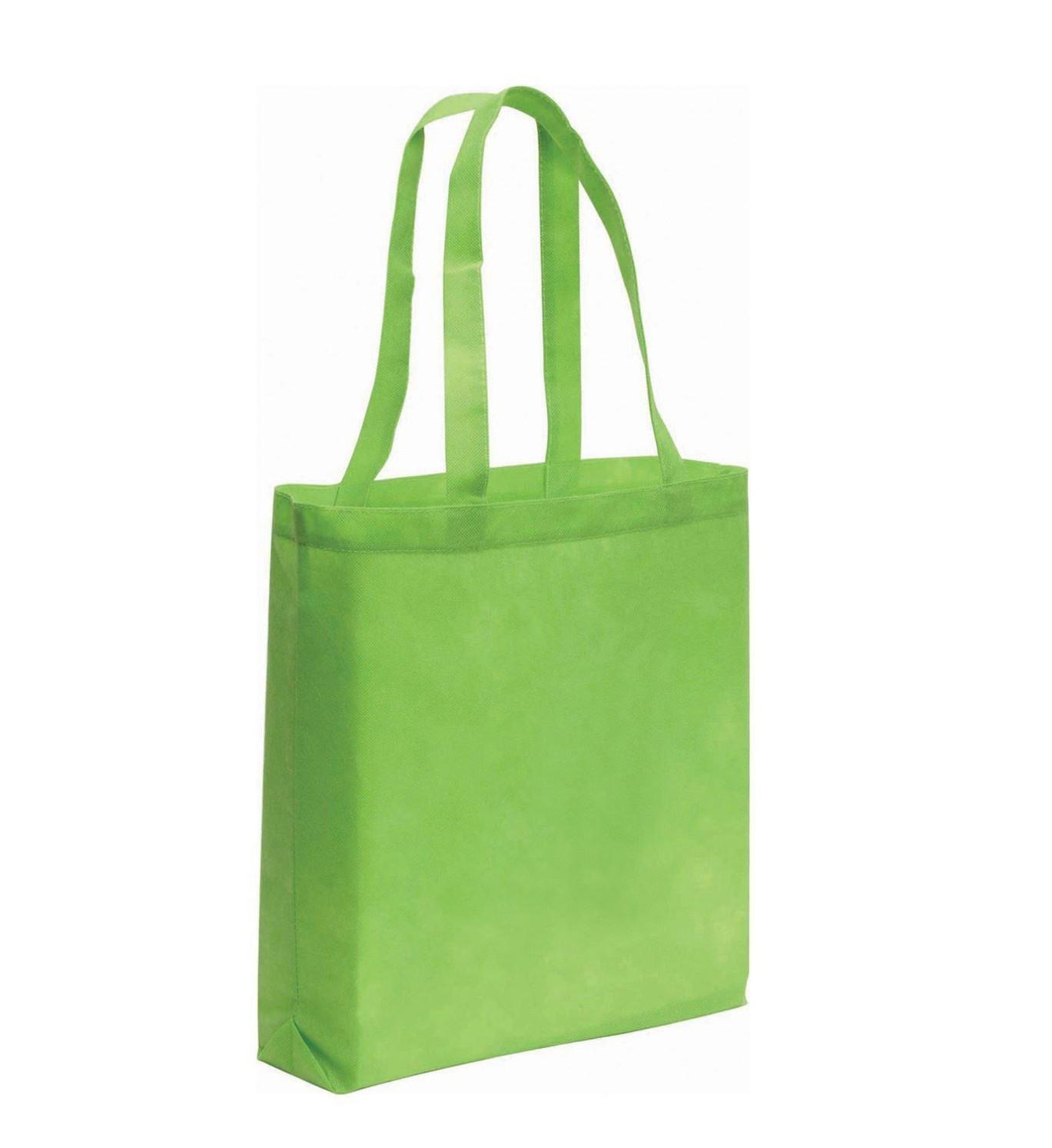 Go Tote Bag - 23" Handles for Easy Carrying - 16"W x 14"H x 3"D - Green - Item #6710 GOTOTEGR image