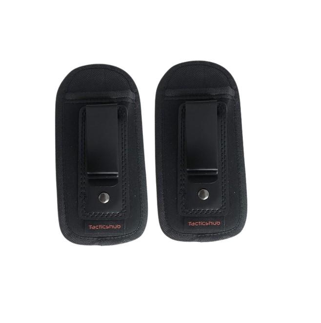 TacticsHub 2 Pack Magazine Holsters - Nylon & Neoprene - Metal Clip - Carrying Bag - Item #6964 image